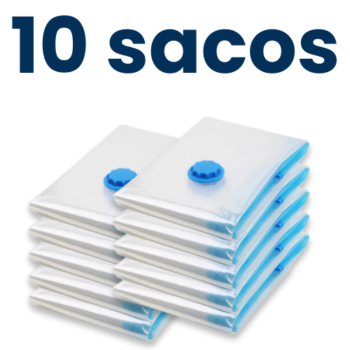 Kits Sacos a Vácuo 60x40cm Para Roupas (5, 10 ou 15)