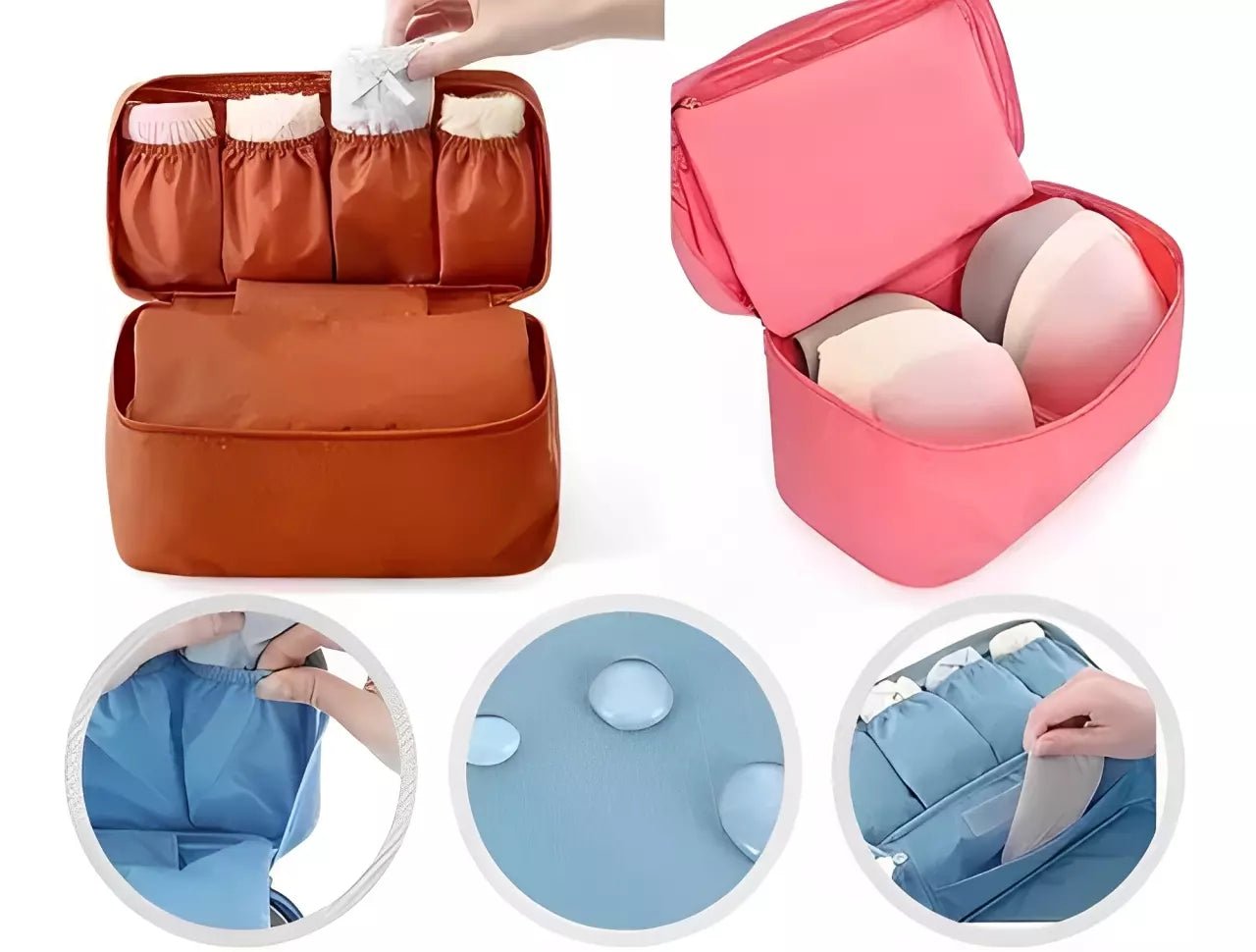 Bolsa Organizadora de Lingerie de Viagem Impermeável - TOP Viagem