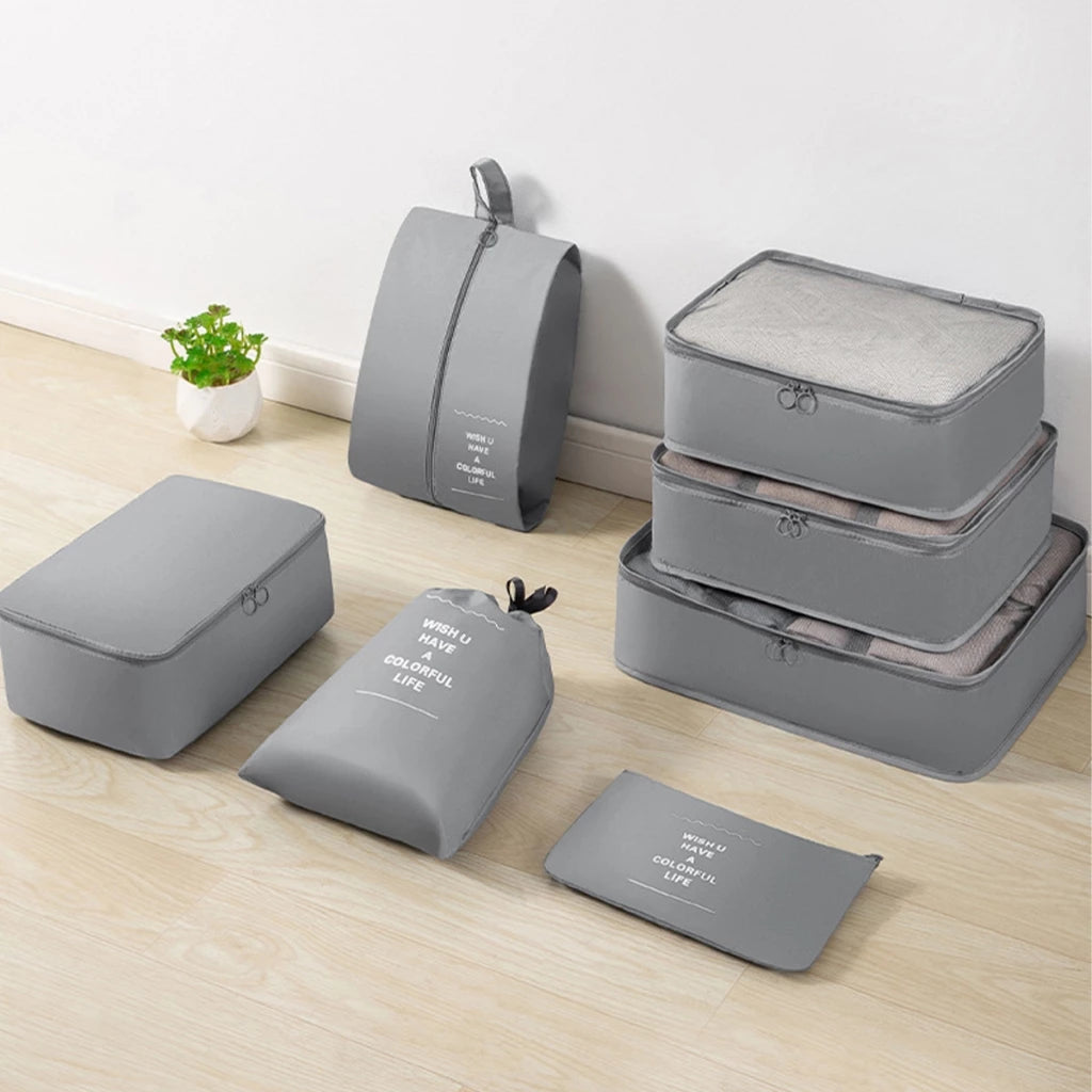 Kit Organizador de Viagem 7 Peças Grande Capacidade
