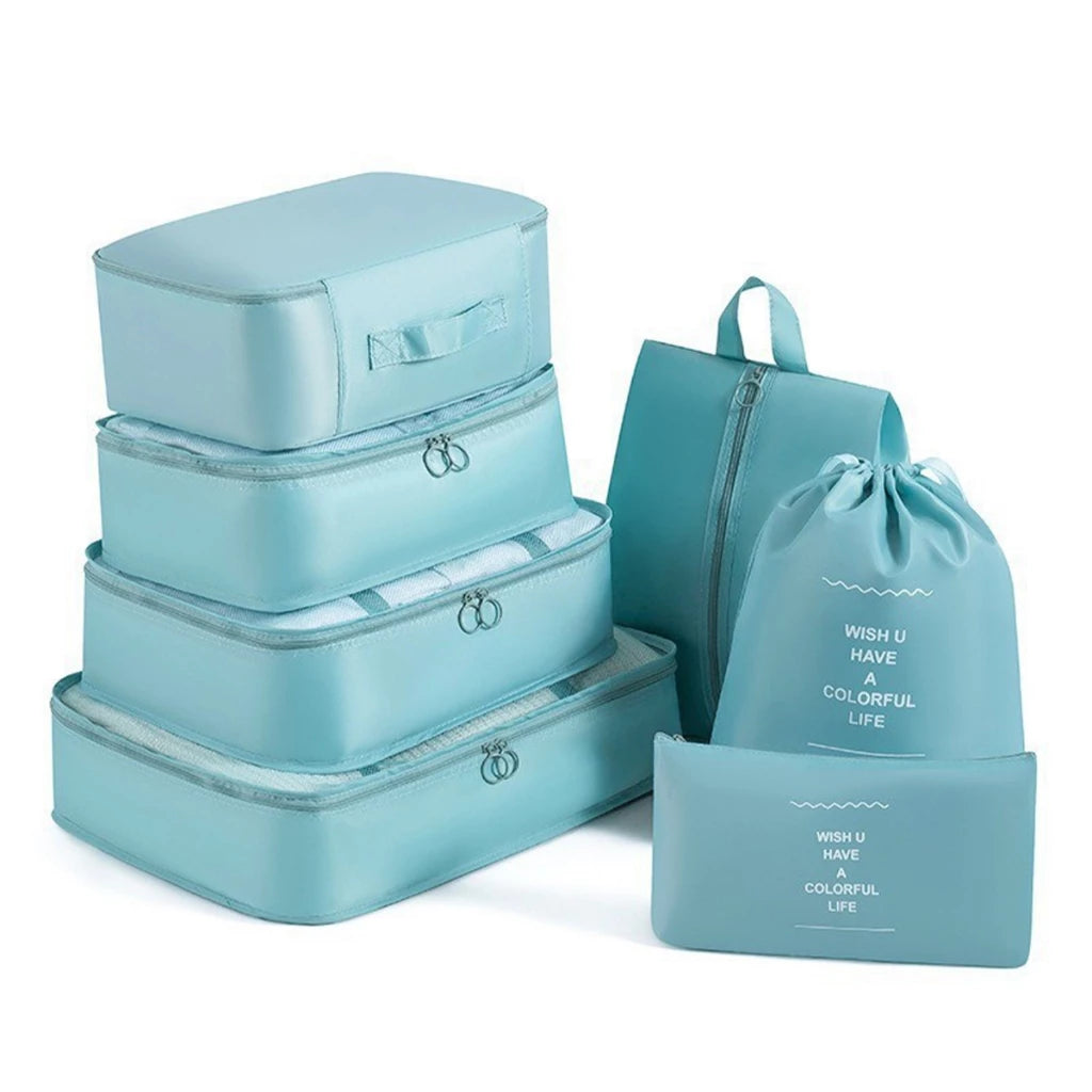 Kit Organizador de Viagem 7 Peças Grande Capacidade