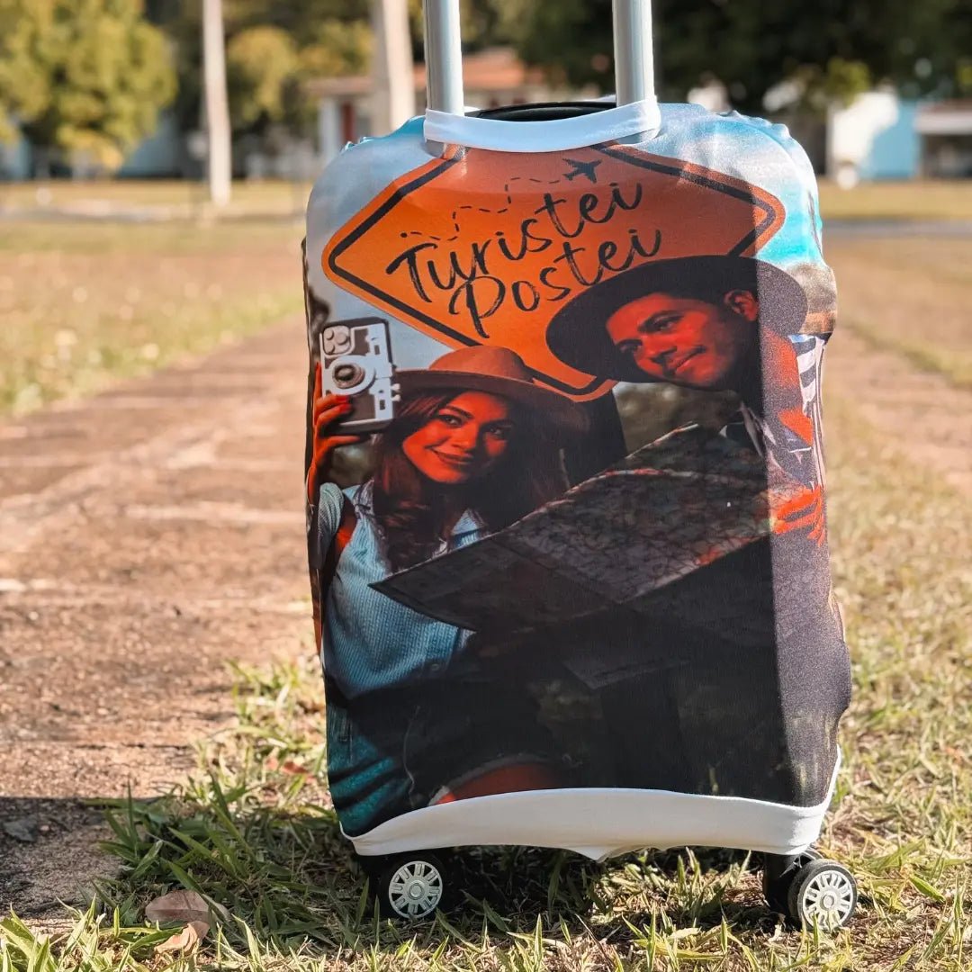 Capa de mala personalizada com estampa exclusiva