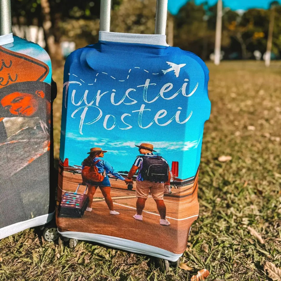 Capa de mala personalizada com estampa exclusiva
