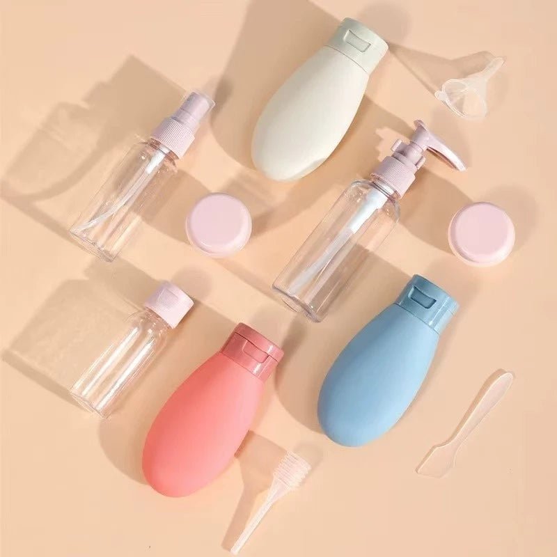 Conjunto de 11 Frascos Reutilizável para Viagens - TOP Viagem