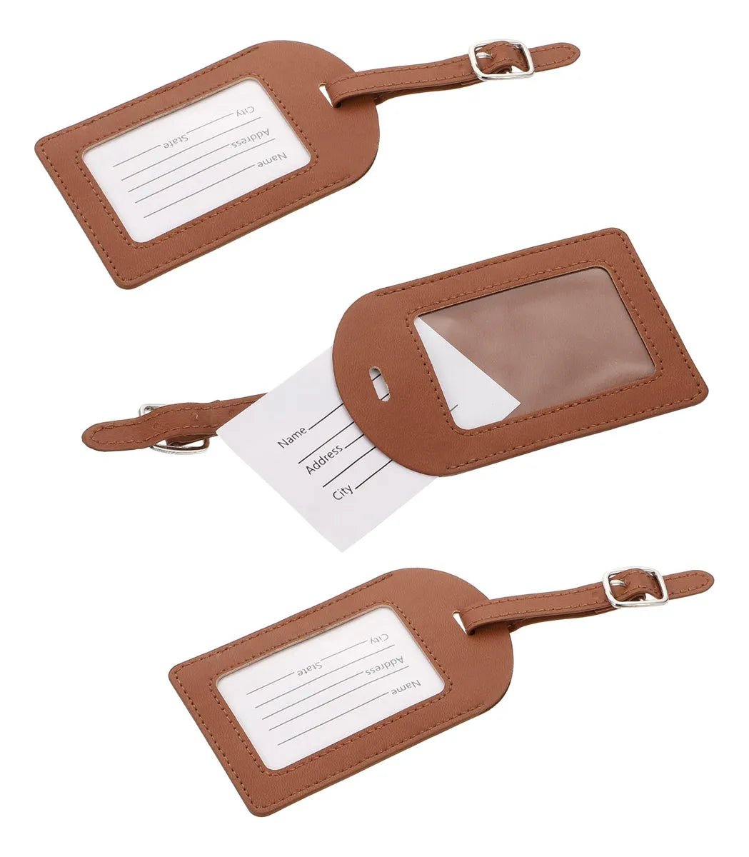 Etiqueta de Bagagem de Couro - Identifique sua mala com estilo - TOP Viagem