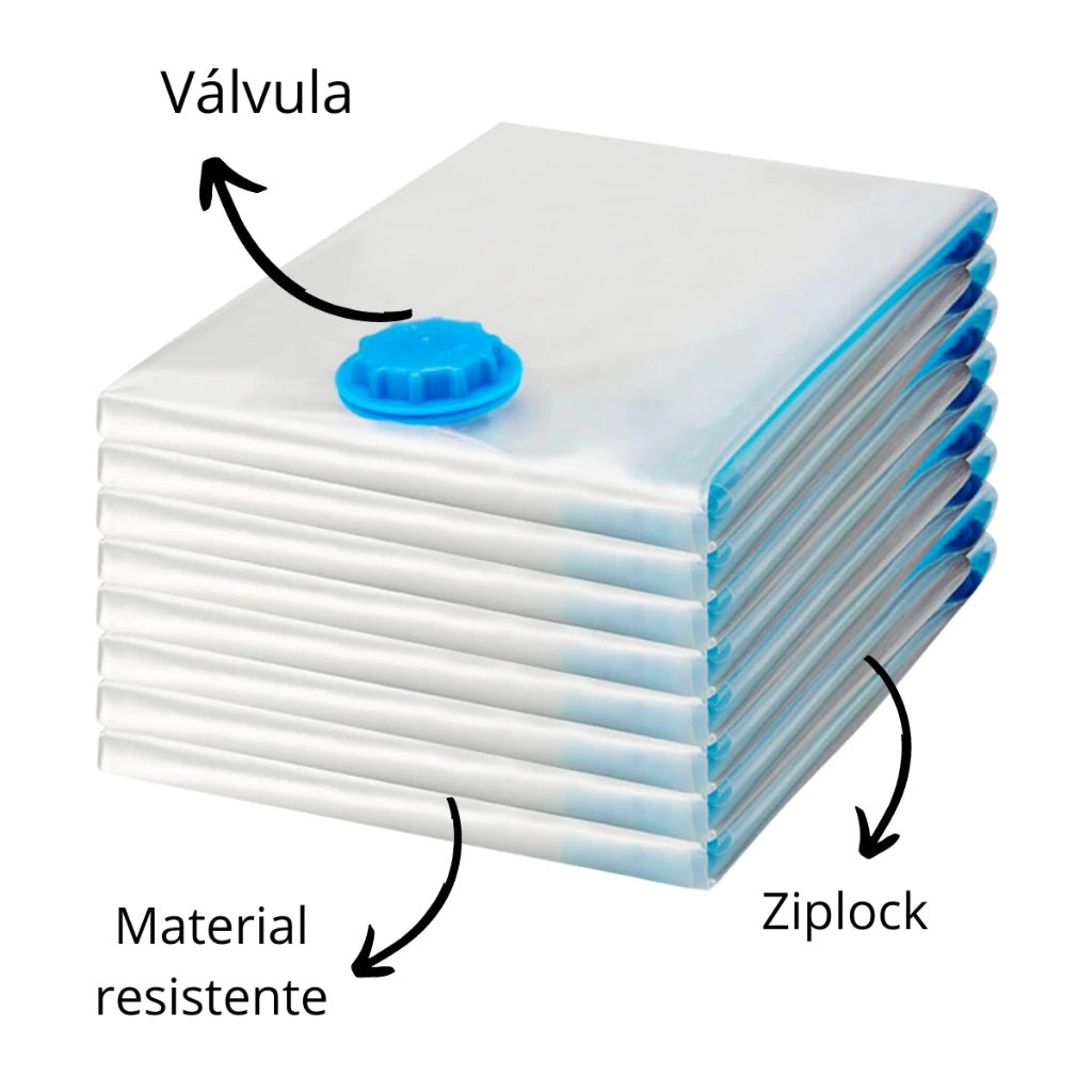 Kit 5 Sacos a Vácuo 50x60cm Para Roupas e Viagem - TOP Viagem