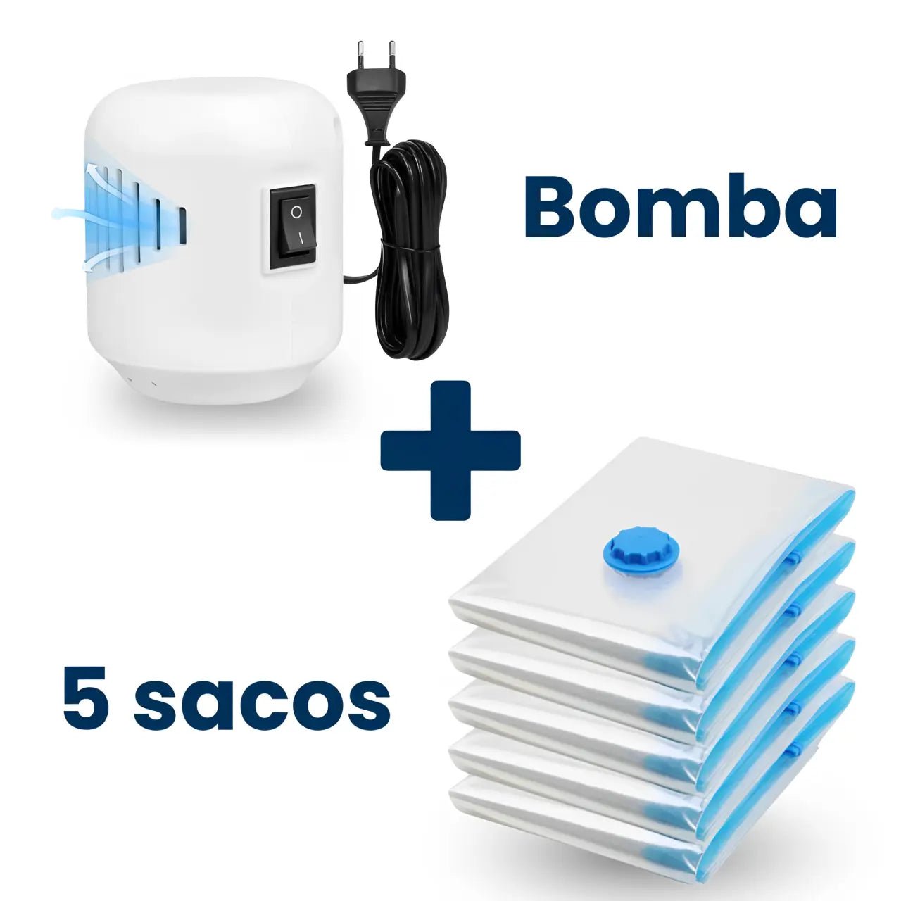 Vacuum Pro – Kit Compactador com Bomba Elétrica - TOP Viagem