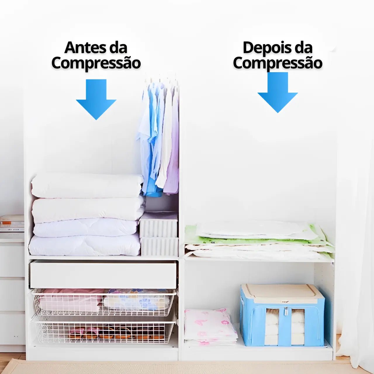 Vacuum Pro – Kit Compactador com Bomba Elétrica - TOP Viagem