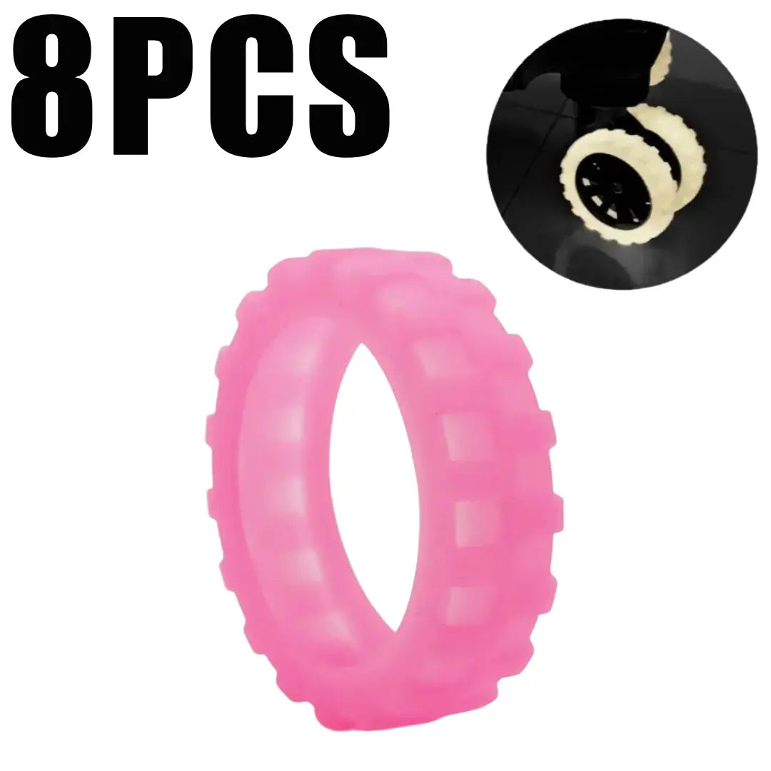 Kit 8 Capas de Silicone para Rodas de Mala – Silêncio & Proteção