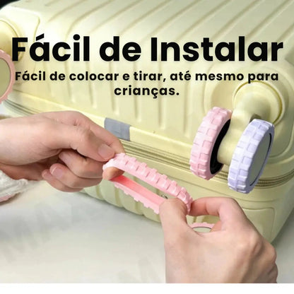 Kit 8 Capas de Silicone para Rodas de Mala – Silêncio & Proteção