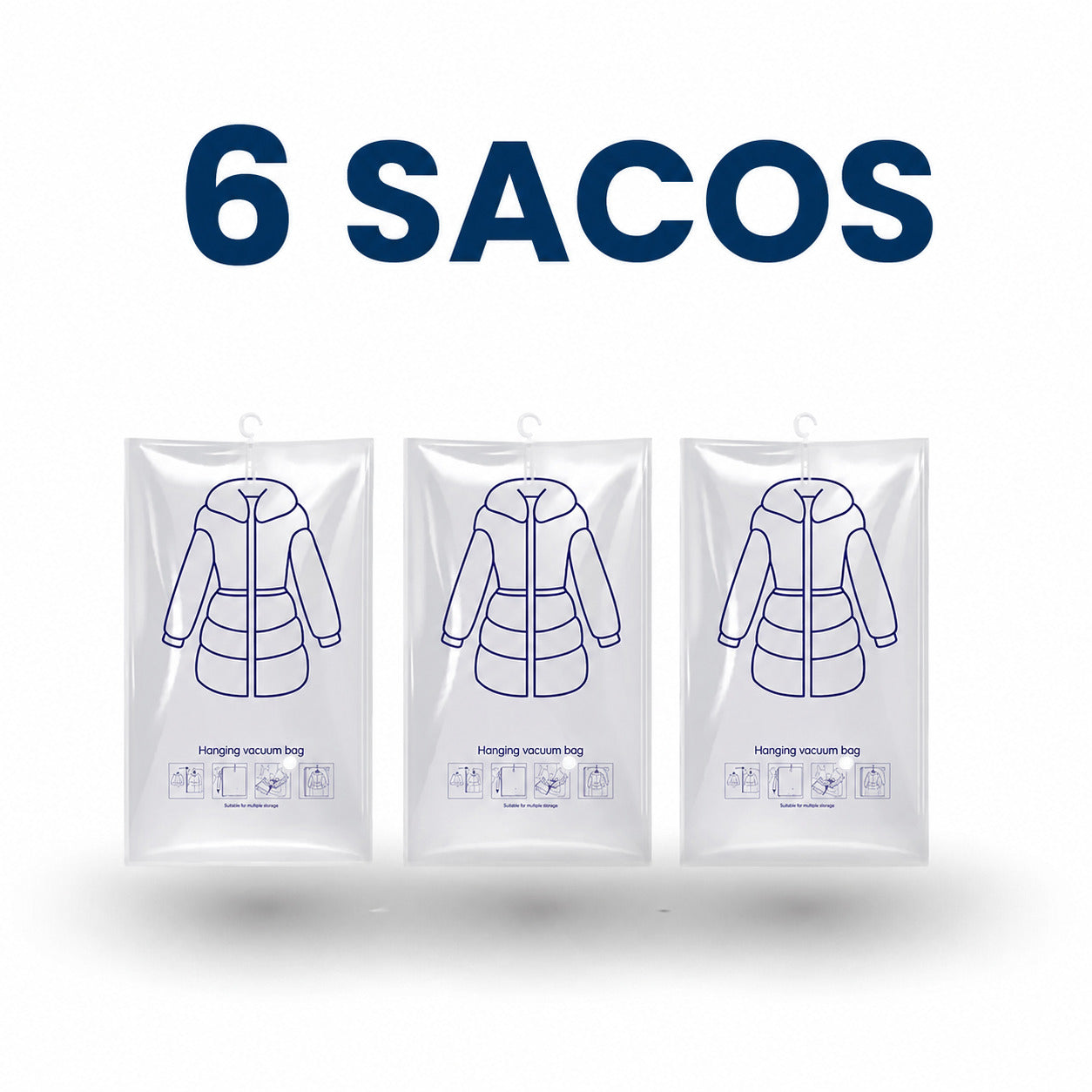 3/6/9 Cabides a Vácuo G (90x70)