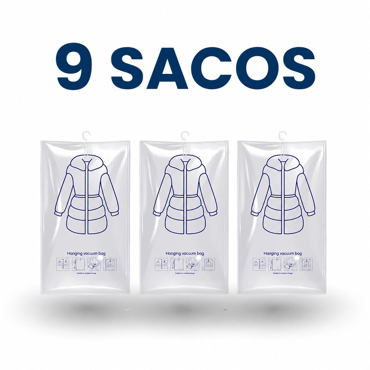 3/6/9 Cabides a Vácuo G (90x70)