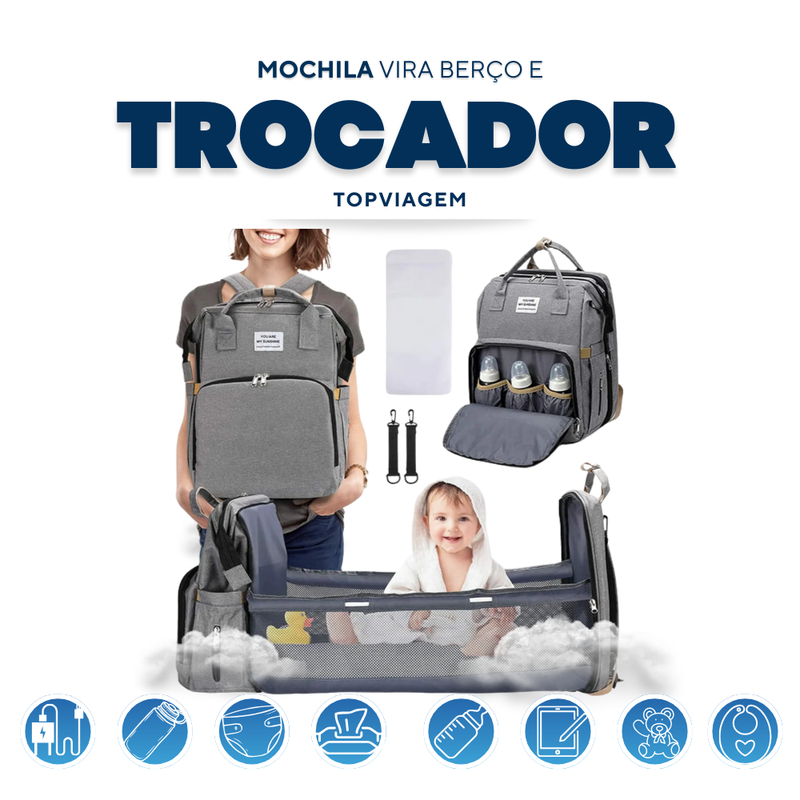 Mochila Vira Berço e Trocador