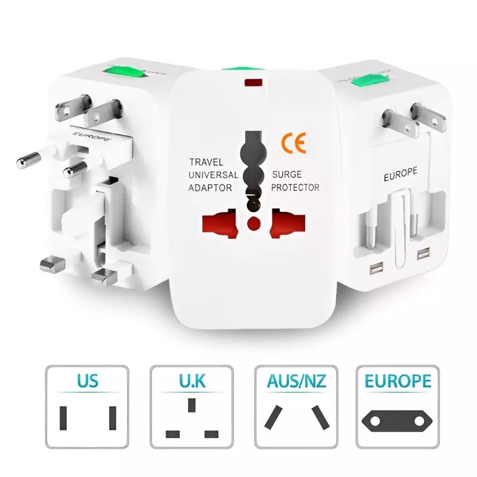 Adaptador de Tomada Universal com Proteção Contra Surtos Elétricos - TOP Viagem