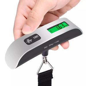 Balança Digital de Mão 50kg para Bagagem com Gancho - TOP Viagem