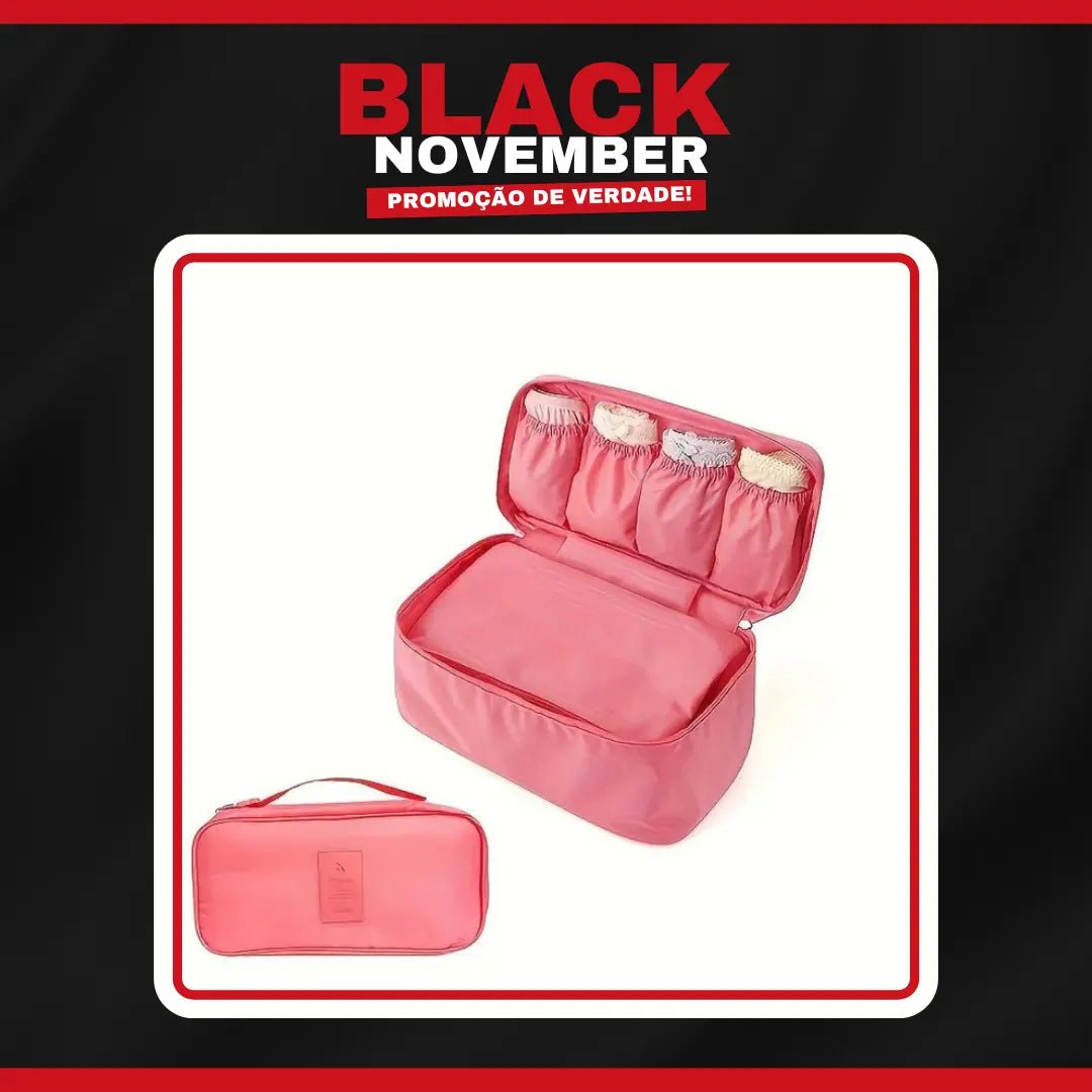 BLACK NOVEMBER Bolsa Organizadora de Lingerie de Viagem Impermeável - TOP Viagem
