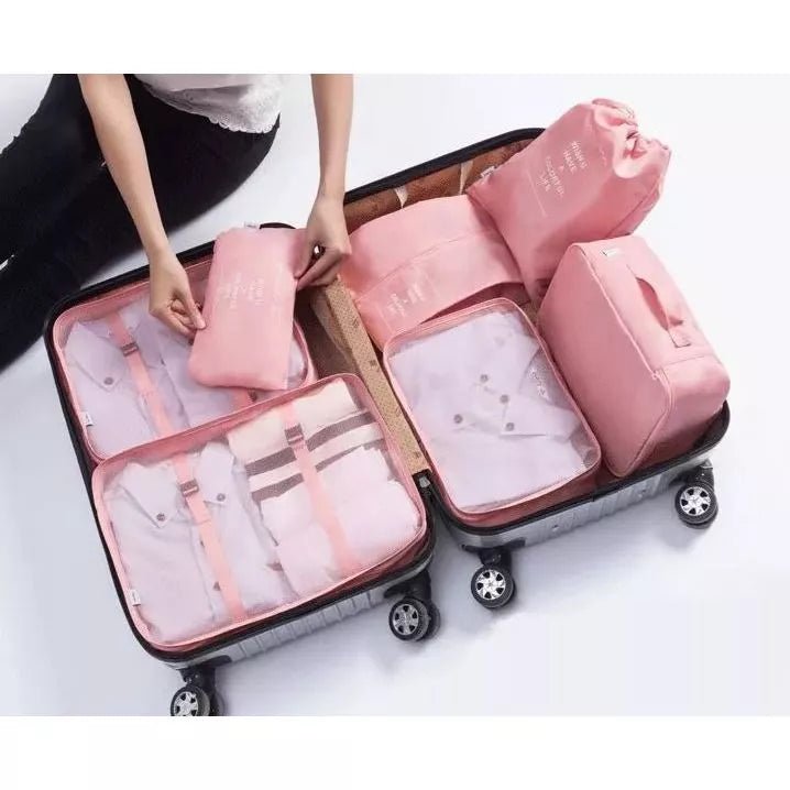 BLACK NOVEMBER Kit Organizador de Viagem 7 Peças Grande Capacidade - TOP Viagem