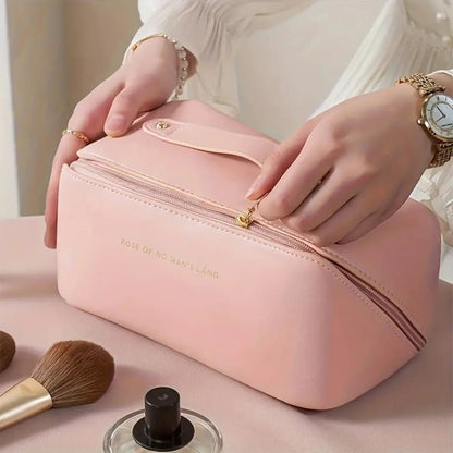 Bolsa de Cosmético de Couro PU | Grande Capacidade para Viagem - TOP Viagem