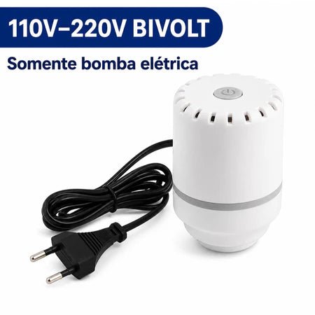 Bomba BIVOLT de Ar Elétrica para Sacos a Vácuo Portátil - TOP Viagem