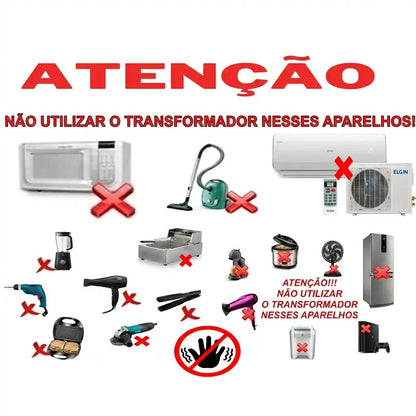 Bomba Elétrica + 5 Sacos a Vácuo Grátis + Autotransformardor 110/220V (70W) Grátis - TOP Viagem