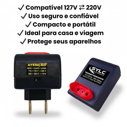 Bomba Elétrica + 5 Sacos a Vácuo Grátis + Autotransformardor 110/220V (70W) Grátis - TOP Viagem