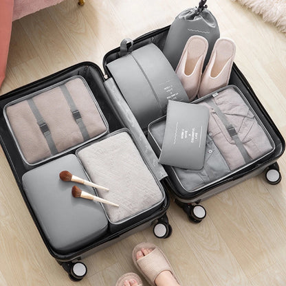 Kit Organizador de Viagem 7 Peças Grande Capacidade
