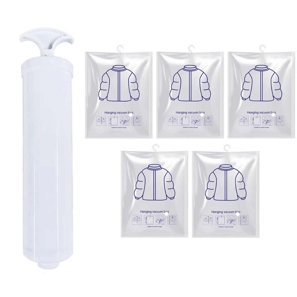 Cabide a Vácuo 120x70 ou 90x70 - Organize Mais e Proteja Suas Roupas - TOP Viagem