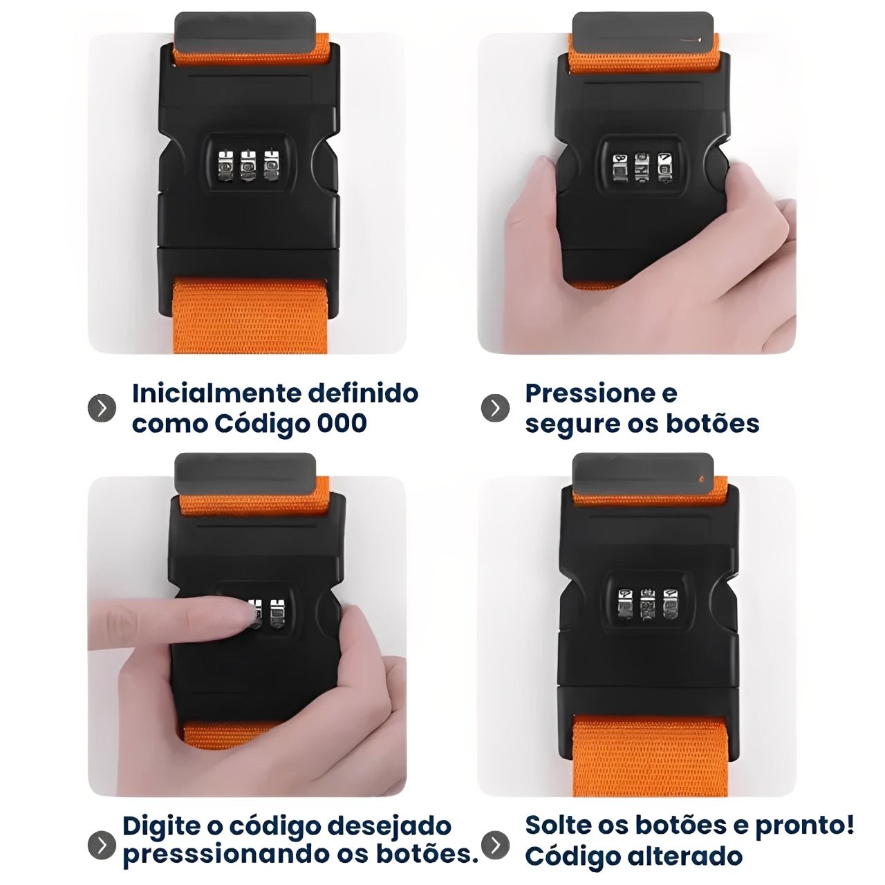 Cinta de Proteção Para Mala com Segredo - TOP Viagem