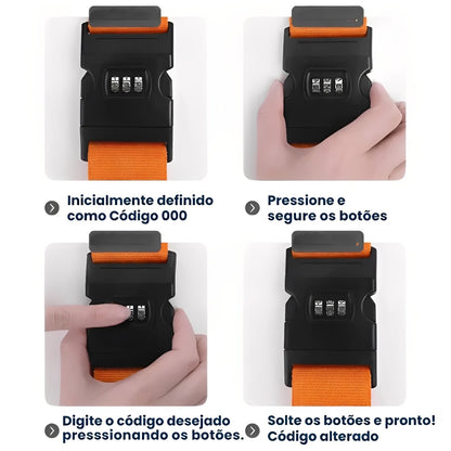 Cinta de Proteção Para Mala com Segredo - TOP Viagem