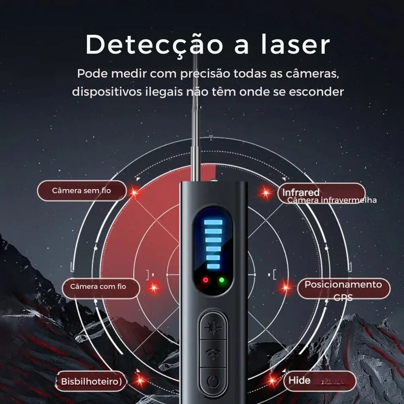 Detector Multifuncional: Camera, Anti - Escuta e Rastreamento - TOP Viagem