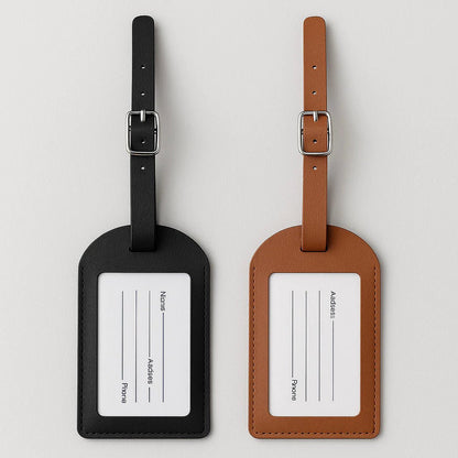 Etiqueta de Bagagem de Couro - Identifique sua mala com estilo - TOP Viagem