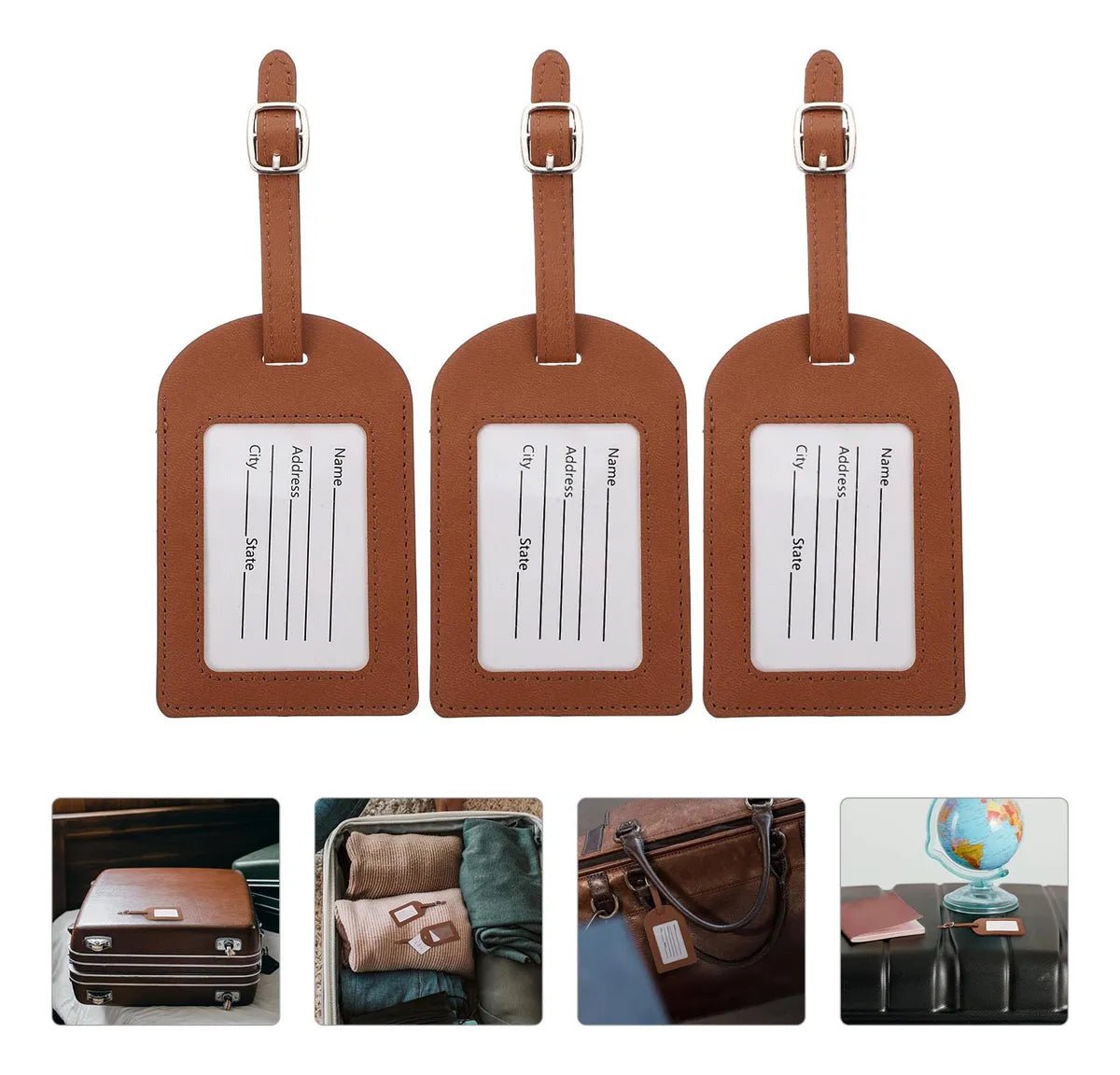 Etiqueta de Bagagem de Couro - Identifique sua mala com estilo - TOP Viagem