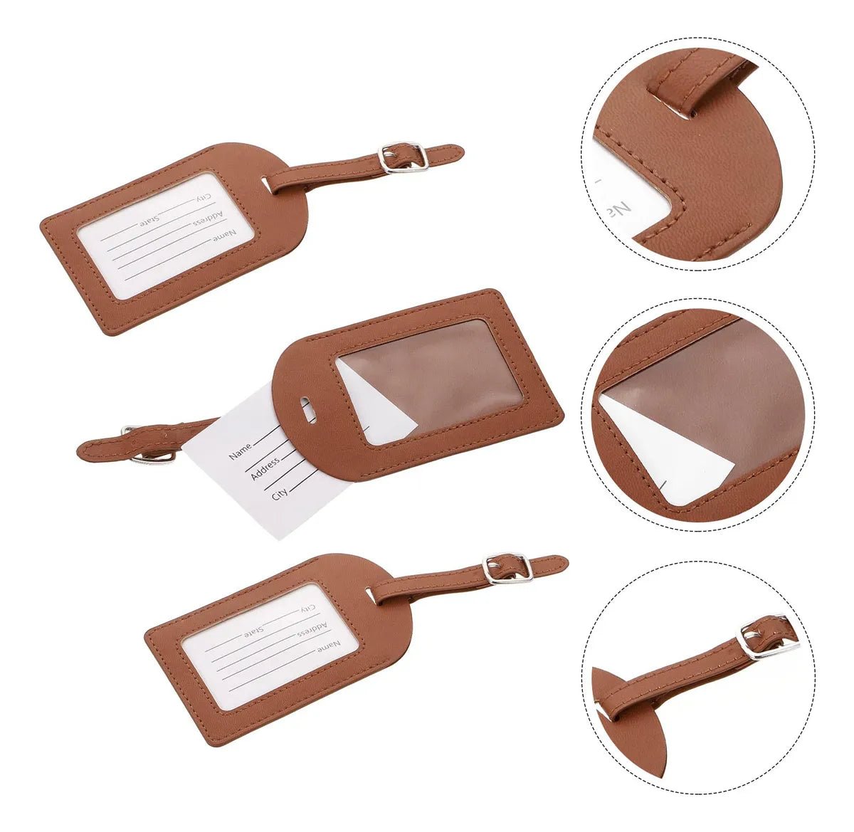 Etiqueta de Bagagem de Couro - Identifique sua mala com estilo - TOP Viagem