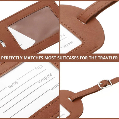 Etiqueta de Bagagem de Couro - Identifique sua mala com estilo - TOP Viagem