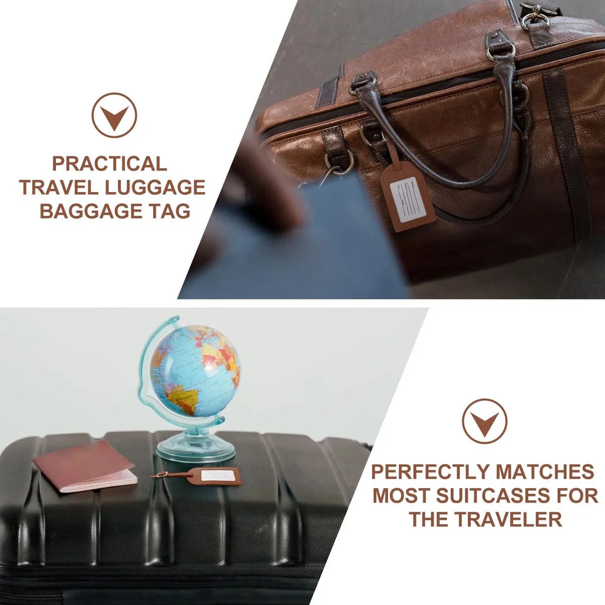 Etiqueta de Bagagem de Couro - Identifique sua mala com estilo - TOP Viagem