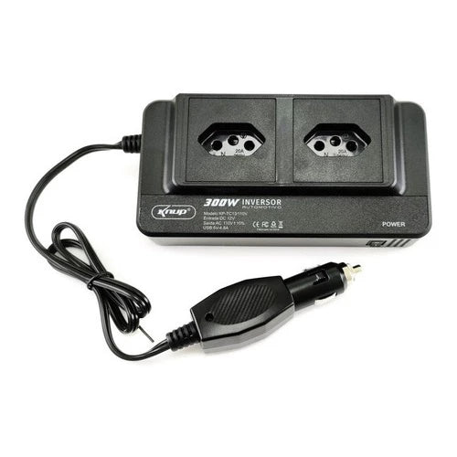 Inversor Veicular Knup 300W com USB e Tomadas 110V/220V - TOP Viagem