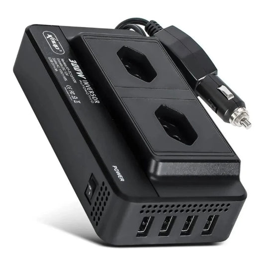 Inversor Veicular Knup 300W com USB e Tomadas 110V/220V - TOP Viagem