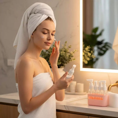 Kit 4 Frascos 50ml Para Cosméticos Skincare - TOP Viagem