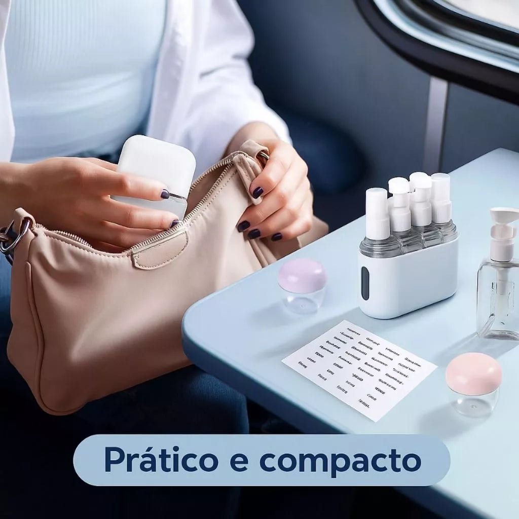 Kit 4 Frascos 50ml Para Cosméticos Skincare - TOP Viagem