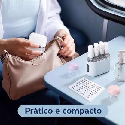 Kit 4 Frascos 50ml Para Cosméticos Skincare - TOP Viagem