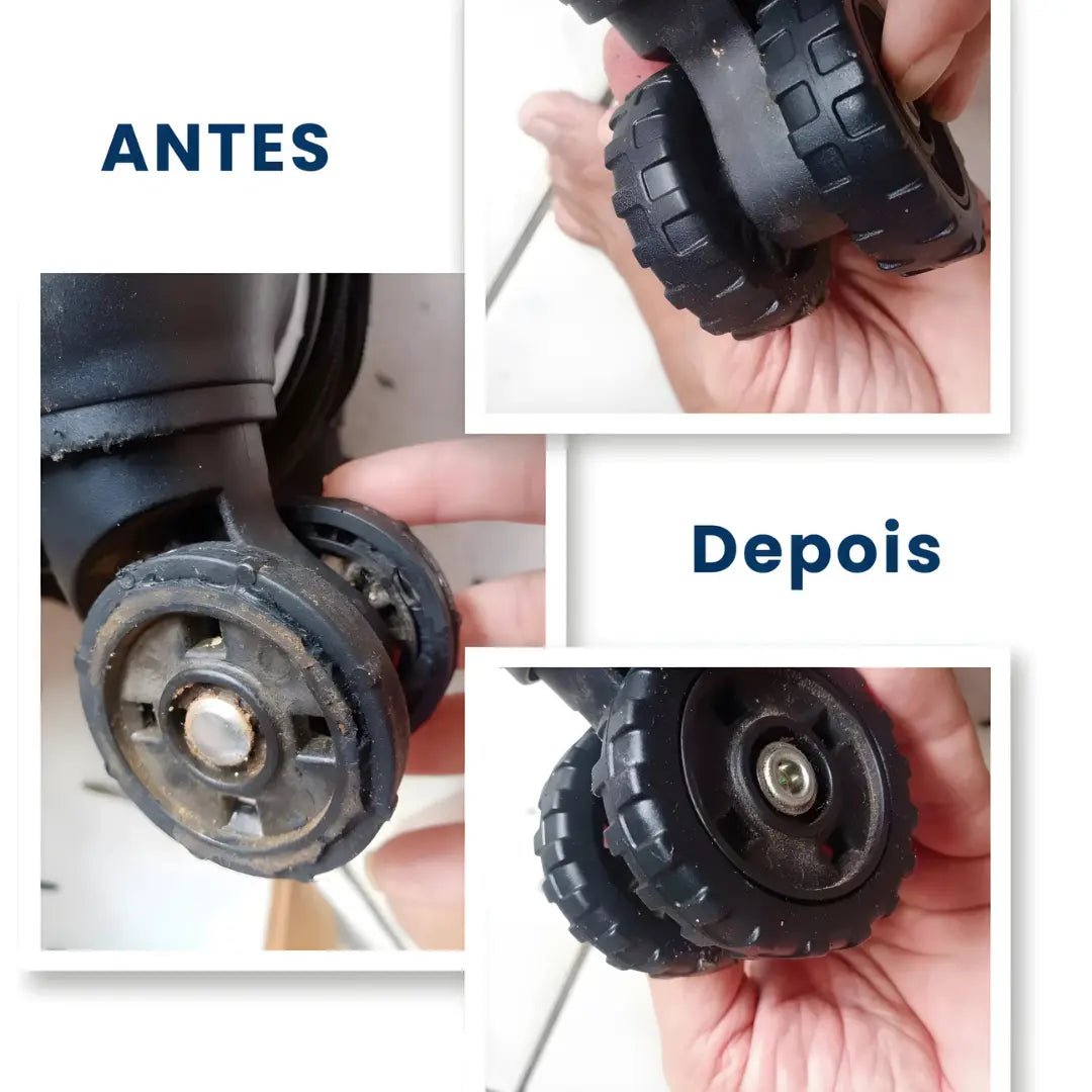 Kit 8 Capas de Silicone para Rodas de Mala – Silêncio & Proteção (VIP) - TOP Viagem