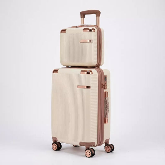 Kit Mala de Bordo (8KG) + Frasqueira com Rodas 360° - TOP Viagem