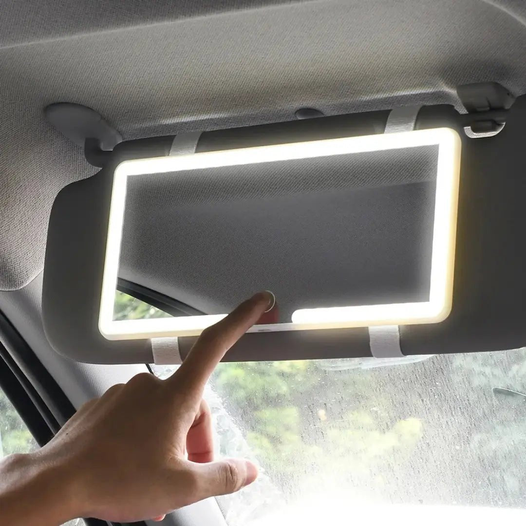 Make&Go – Espelho com LEDS para Maquiagem no Carro - TOP Viagem