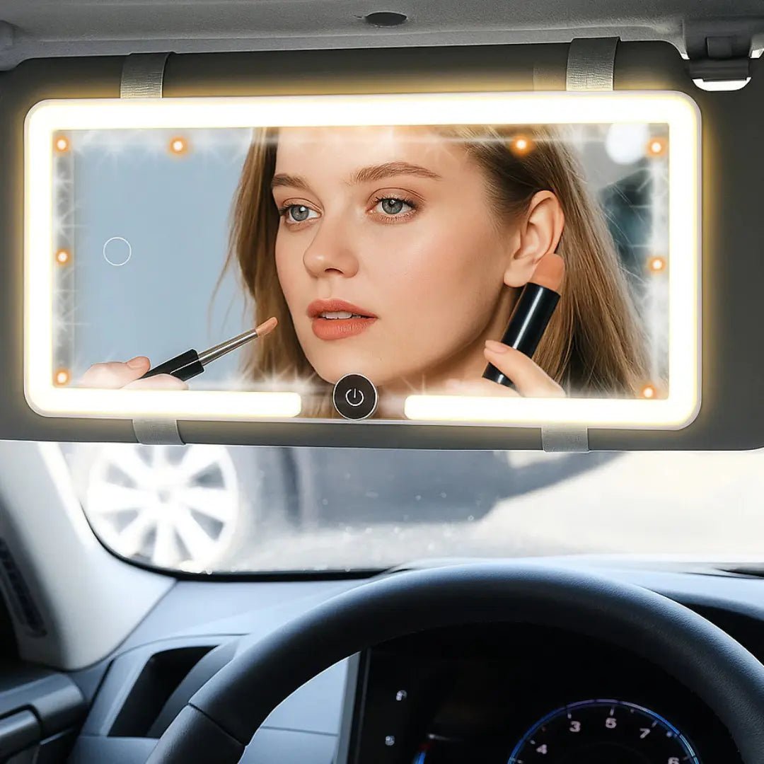 Make&Go – Espelho com LEDS para Maquiagem no Carro - TOP Viagem