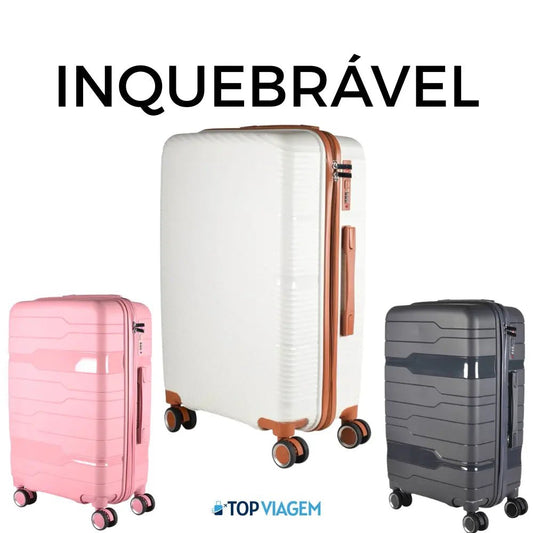 Mala Média 23KG Polipropileno Inquebrável - TOP Viagem