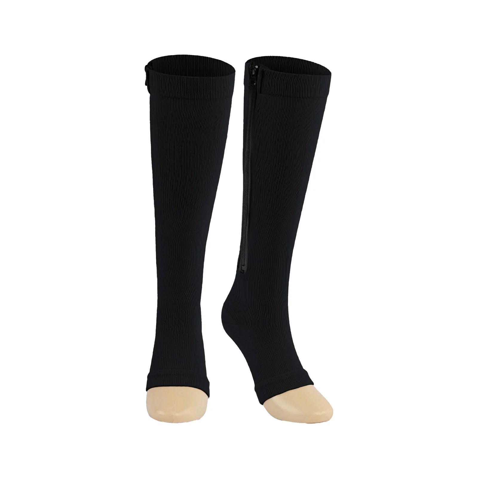 Meia de Compressão com Zíper – Alívio de Dores e Inchaços - TOP Viagem