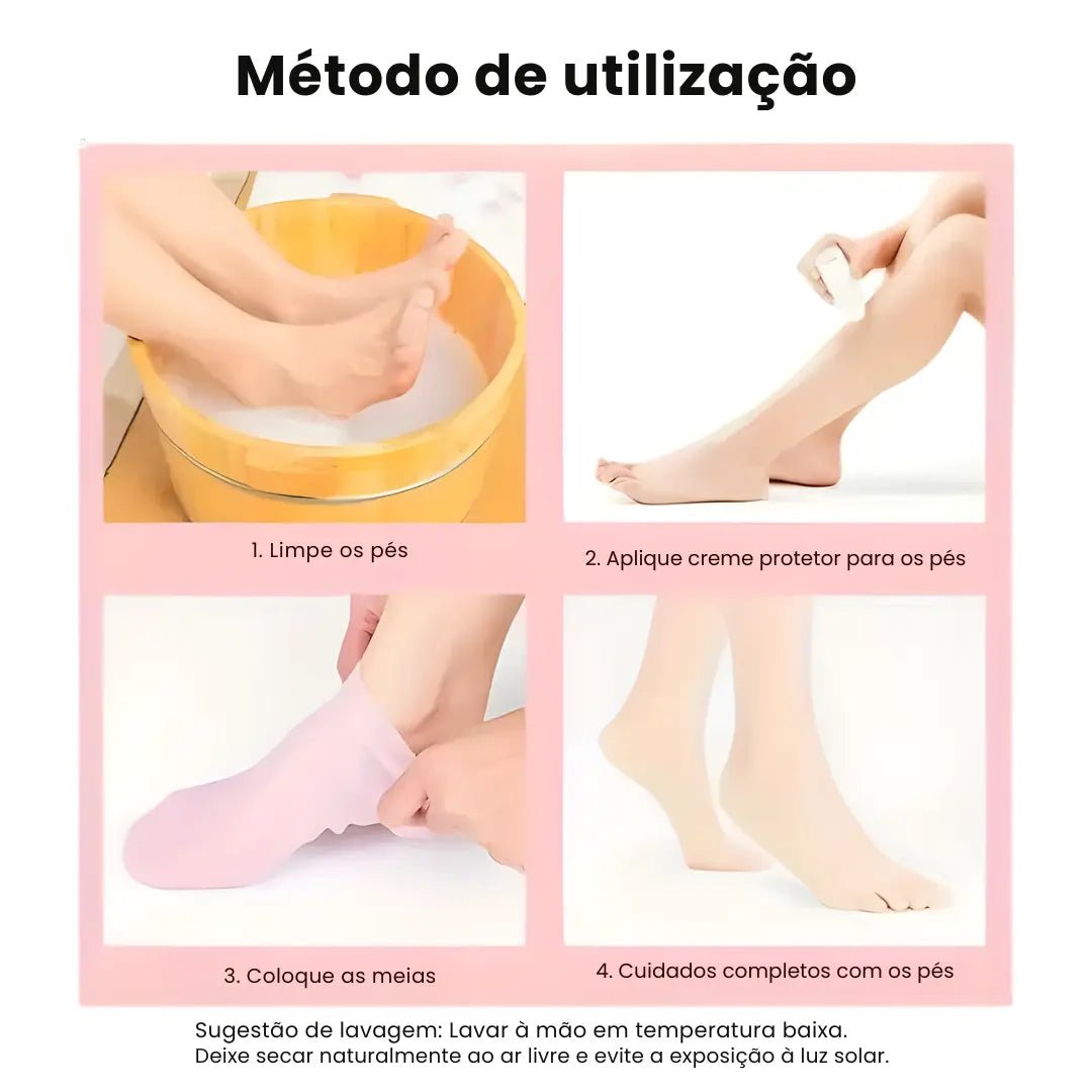 Meias de Silicone Hidratantes – Cuide dos Seus Pés em Qualquer Destino - TOP Viagem