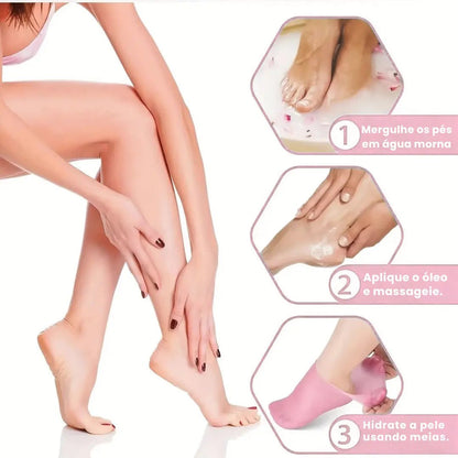 Meias de Silicone Hidratantes – Cuide dos Seus Pés em Qualquer Destino - TOP Viagem