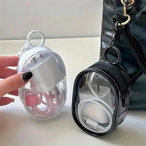 Mini Bolsa Transparente Portátil com Zíper - TOP Viagem