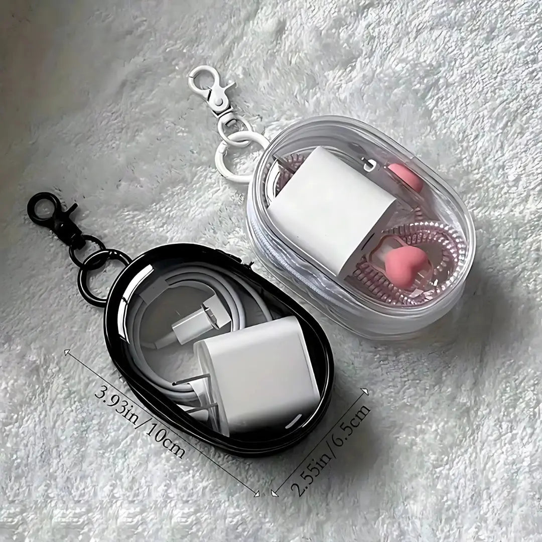 Mini Bolsa Transparente Portátil com Zíper - TOP Viagem