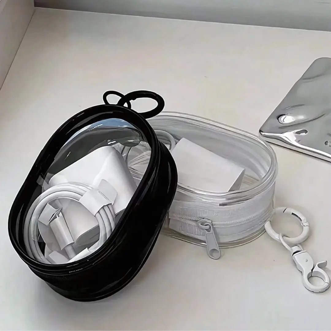 Mini Bolsa Transparente Portátil com Zíper - TOP Viagem